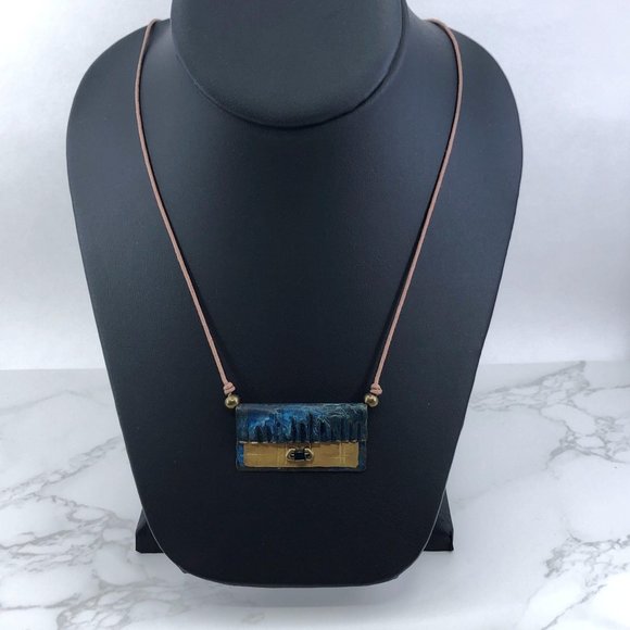 Artisan Hand Made Copper and Brass Necklace - Picture 2 of 13